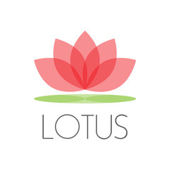 lotus flower logo shop flat design