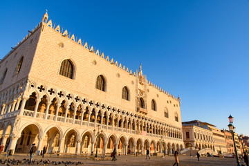 Fototapeta na wymiar Doge's Palace at St Mark's Square (Piazza San Marco), Venice, Italy