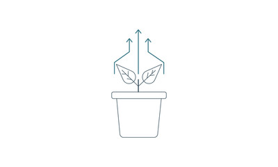 Growth needs icon for personal development and progress