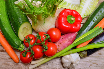 frisches Gemüse für eine gesunde Ernährung