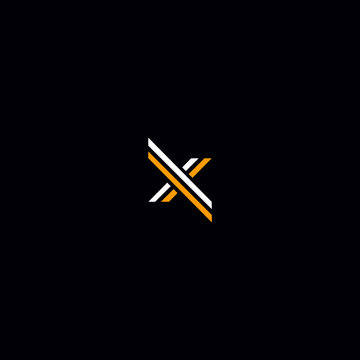 X letter logo lines initial design