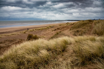 Sand dunes and sky