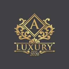 Luxury Logo template in vector for Restaurant, Royalty, Boutique, Cafe, Hotel, Heraldic, Jewelry, Fashion and other vector illustration