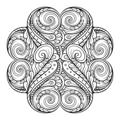 Vector abstract black and white motif