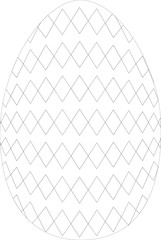 Easter egg with rhombus pattern