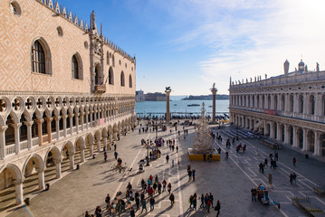 Obraz premium View of St Mark's Square (Piazza San Marco) and Doge's Palace, Venice, Italy