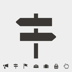 direction post icon vector illustration and symbol for website and graphic design