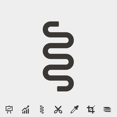 intestine icon vector illustration and symbol for website and graphic design