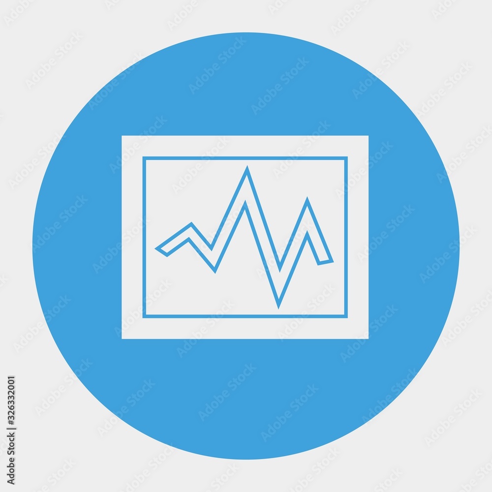 Fototapete line graph icon vector illustration and symbol for website and graphic design