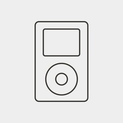 mp3 player icon vector illustration and symbol for website and graphic design