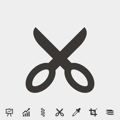 scissors icon vector illustration and symbol for website and graphic design