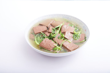 Pig blood soup