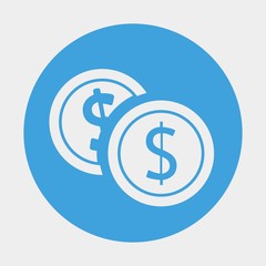 coin icon vector illustration and symbol for website and graphic design