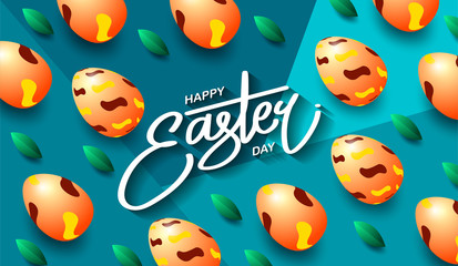 Greeting Card Happy Easter Day Background
