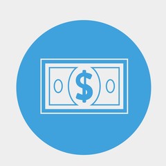 dollar note icon vector illustration and symbol for website and graphic design