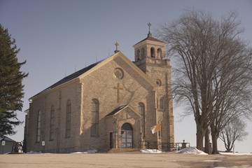 Fototapeta na wymiar Saint Joseph Catholic Church out in St. Joe, Wisconsin.