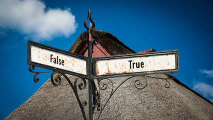 Street Sign True versus False