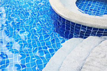 background pool blue water / clear water in the pool texture clear water rest concept