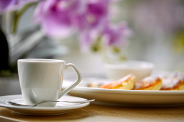 tasty breakfast in the cafe