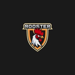 Vector Logo Illustration Rooster E Sport and Sport Style