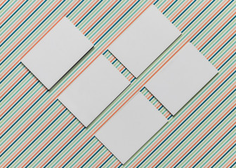 Invitations mock-up with colorful background