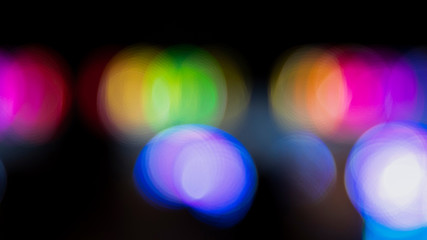 Abstract bokeh night with city neon lights