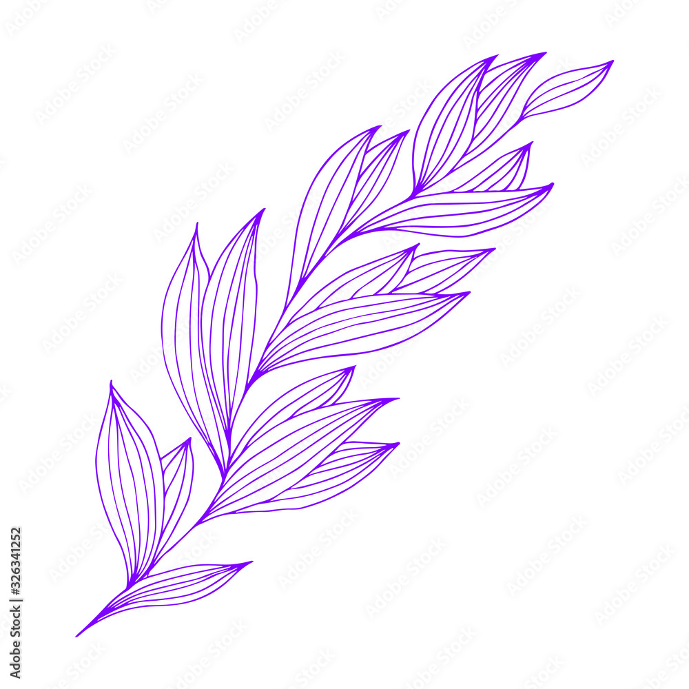 Poster spring branch in hand drawn style, great design for any purposes. romantic design. vector sketch. be