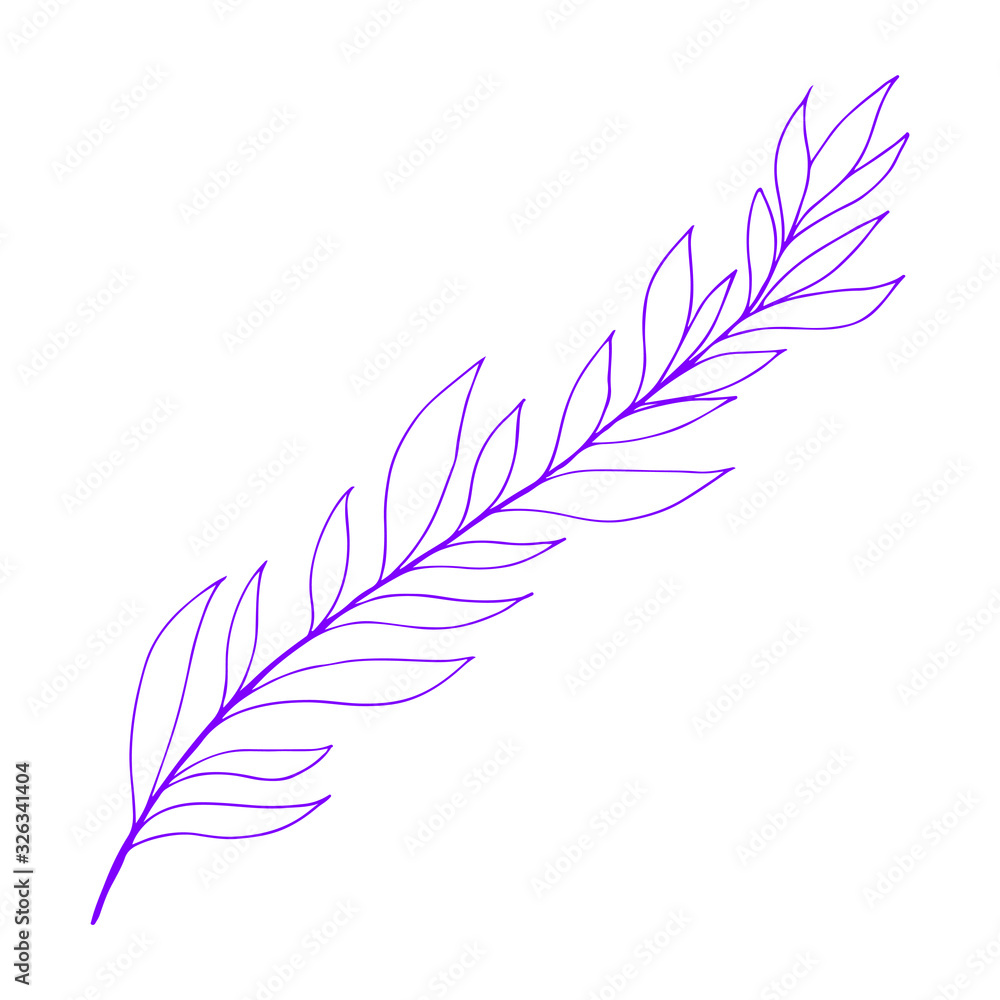 Poster spring branch in hand drawn style, great design for any purposes. romantic design. vector sketch. be