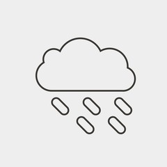rainig cloud icon vector illustration and symbol for website and graphic design