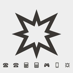 spark icon vector illustration and symbol for website and graphic design