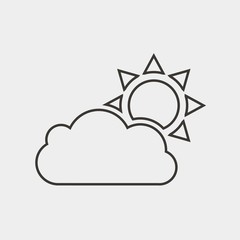 sunny day icon vector illustration and symbol for website and graphic design