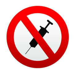 no syringe icon on white background