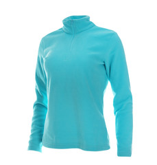 Fleece jacket isolated on white. Winter sport clothes