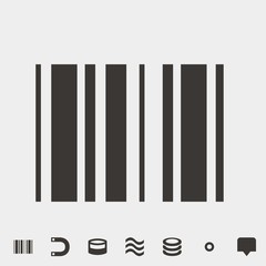bar code icon vector illustration and symbol for website and graphic design