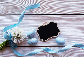 Easter egga on a wooden background