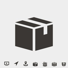 delivery box icon vector illustration and symbol for website and graphic design