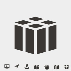 gift icon vector illustration and symbol for website and graphic design