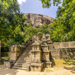 Fototapeta na wymiar View at the Staircase of Yapahuwa Citadel in Sri Lanka