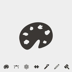 pallette icon vector illustration and symbol for website and graphic design