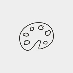 Obraz premium pallette icon vector illustration and symbol for website and graphic design