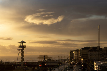 white cloud at dusk in Brighton