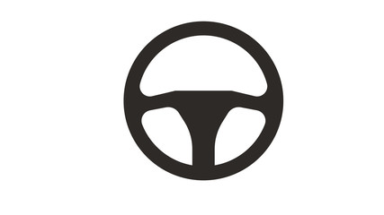 Steering wheel icon. Car steering wheel icon