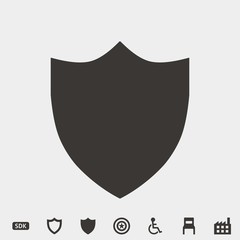 shield security icon vector illustration and symbol for website and graphic design