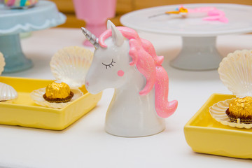 unicorn themed birthday decoration