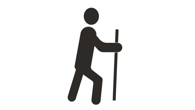 Hiking icon illustration isolated sign symbol