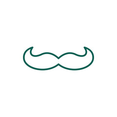 lemprechaun mustache accessory line style