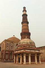 Alai gate and Qutub Minar, Delhi, India