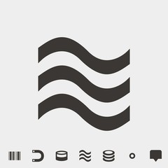 waves icon vector illustration and symbol for website and graphic design