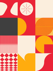 Vertical Abstract Vector Pattern Design