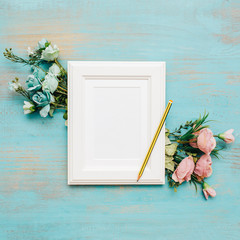 Nice flowers with white frame.